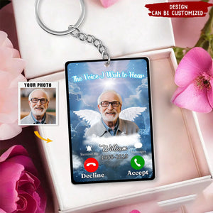 Phone Call from Heaven Personalized Acrylic Keychain