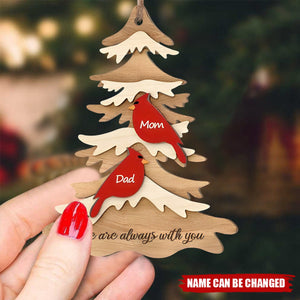 Personalized Memorial Christmas Tree Cardinal Ornament