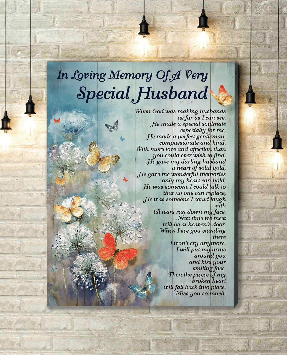 Personalized In Loving Memory Of Very Special Husband Poster - HAPPARY