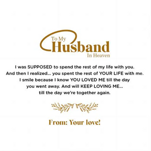 To My Husband In Heaven Memorial Personalized Bracelet