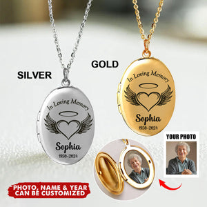 In Loving Memory - Memorial Personalized Custom Locket Necklace