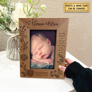 Personalized Blessings Baptism Gift, Religious Baby Girl/Boy Picture Frame