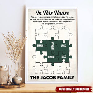 We Hug Each Other Tightly-Personalized Name Custom Puzzle Decoration Poster