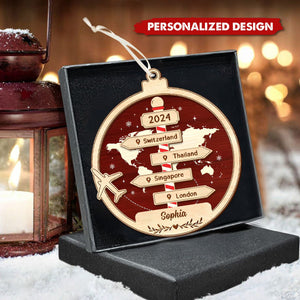 My Memorable And Fun Trips - Travel Personalized Custom Ornament, Christmas Gifts