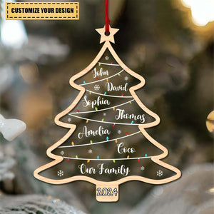 Wish You A Wonderful Christmas - Family Personalized Custom Ornament