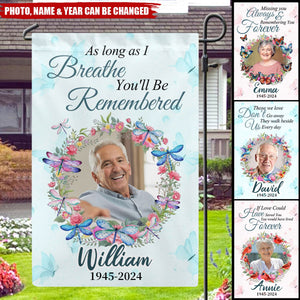 Missing You Always & Remembering You Forever - Personalized Garden Flag