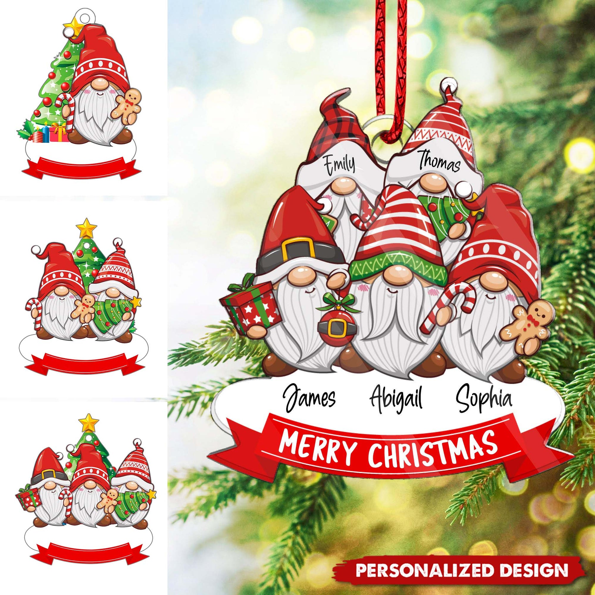 Family Christmas Tree - Personalized Acrylic Ornament, Family Christmas Ornament