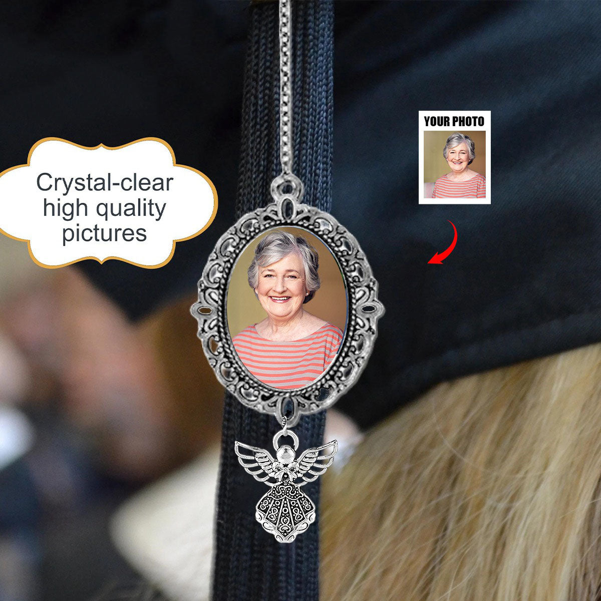 Personalized Memorial Graduation Tassel Photo Charm