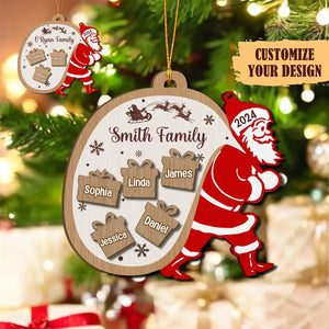 Personalized Santa Claus Family Christmas Ornament