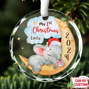 Personalized First Christmas Ornament - Christmas Gift For Baby Kids, Newborn Baby