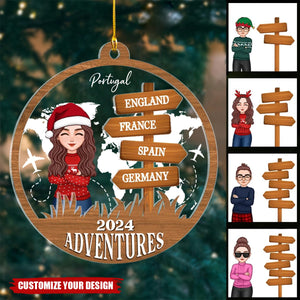 My Adventure-Personalized Ornaments with Place Names-Gifts for Travelers