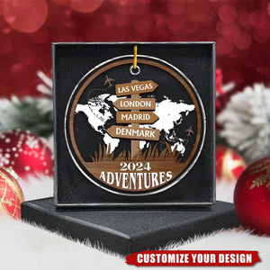 Personalized Traveling Christmas Acrylic Ornament