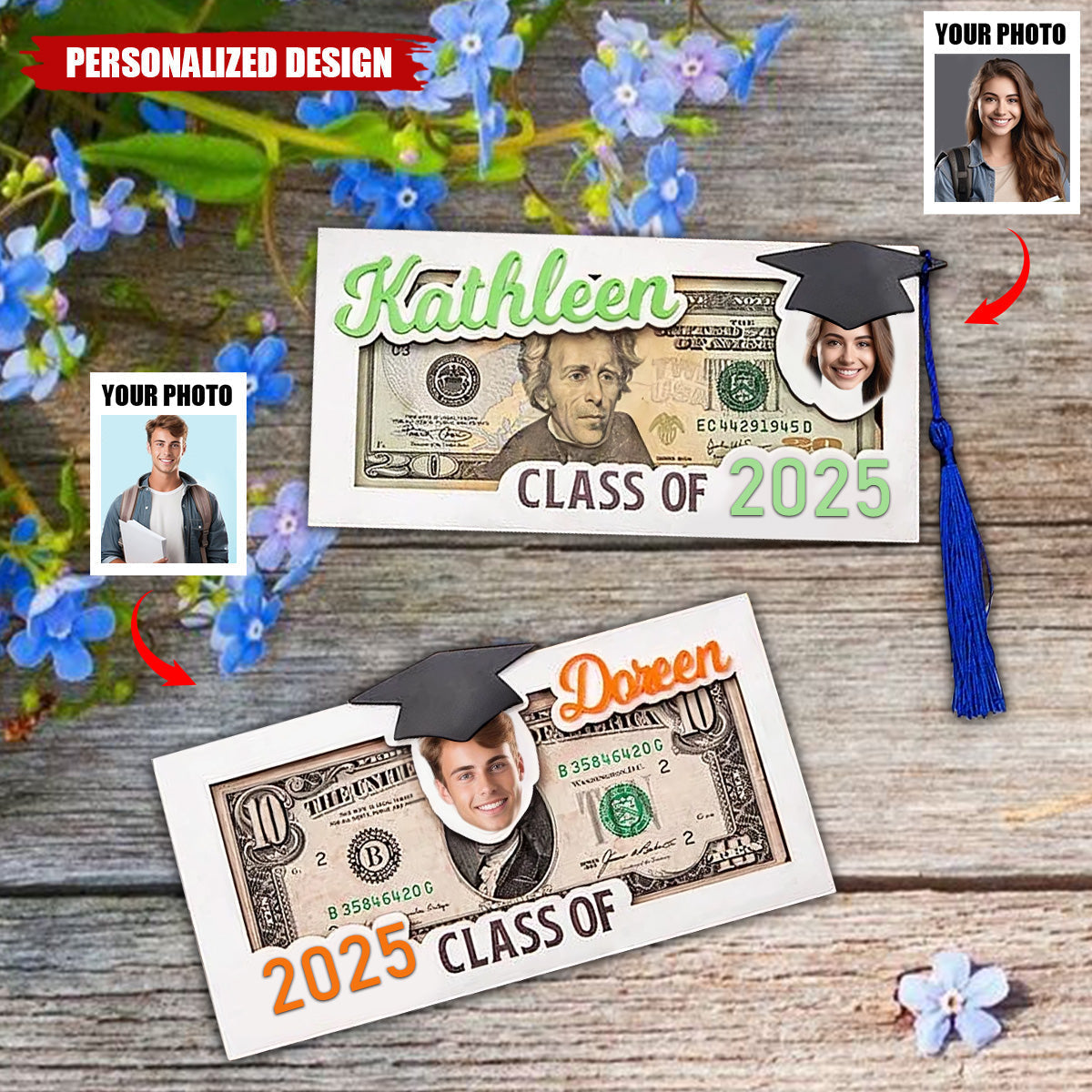 2025 Personalized Graduation Money Holder - Upload Photo