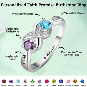 Personalized Promise Birthstones Ring For Her