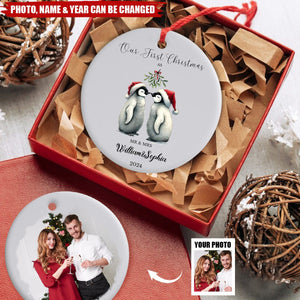 First Christmas as Mr & Mrs - Personalized Ceramic Ornament