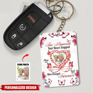 Memorial Butterfly Heart Infinity Personalized Acrylic Keychain