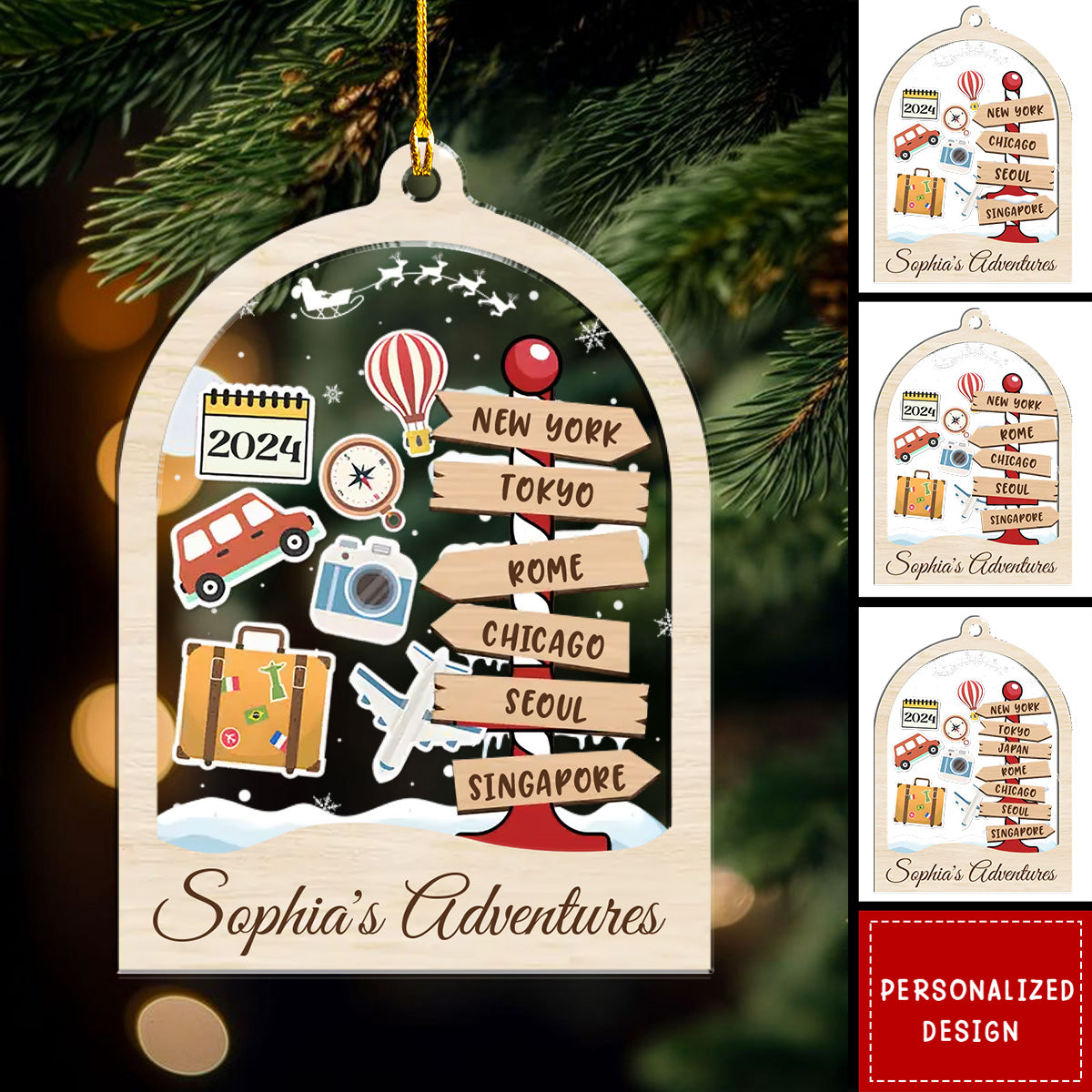 Make Every Trip An Adventure To Remember - Personalized Acrylic Ornament