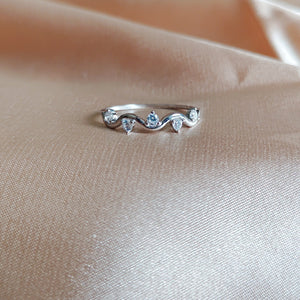 To My Best Friend, Highs And Lows Wave Ring - Gift For Her