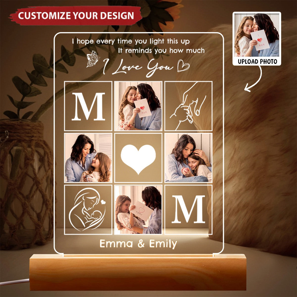 Custom Photo You Are Mom - Personalized 3D LED Light