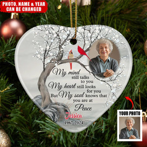 My Mind Still Talks To You - Personalized Ceramic Ornament