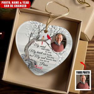 My Mind Still Talks To You - Personalized Ceramic Ornament