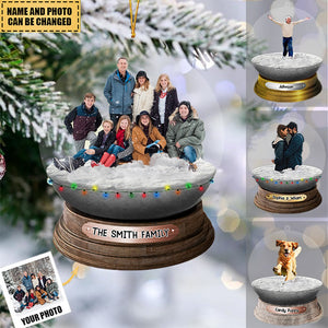 Personalized Family/Sisters/Friends/Pets In Christmas Snowball Acrylic Ornament