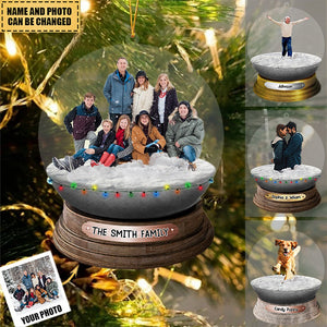 Personalized Family/Sisters/Friends/Pets In Christmas Snowball Acrylic Ornament