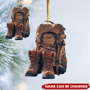 Personalized Hiking Ornament - Christmas Gift For Hiking Lovers