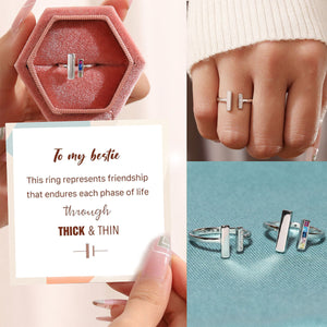 To My Bestie Thick And Thin Ring - Adjustable Ring