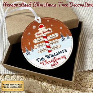 The Love Of Family Makes Every Christmas Merry - Personalized Leather Ornament