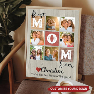 You're The Best Mom In The World-Personalized Canvas With Pictures