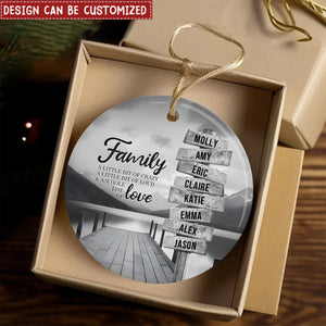 River Pier A Little Whole Lot of Love Family Personalized Ceramic Ornament