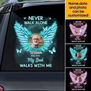 Never Walk Alone Custom Photo Personalized Decal Sticker