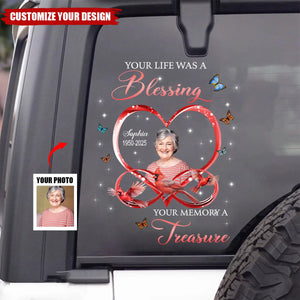 As Long As I Breathe You'll Be Remembered - Personalized Decal, Memorial Gift