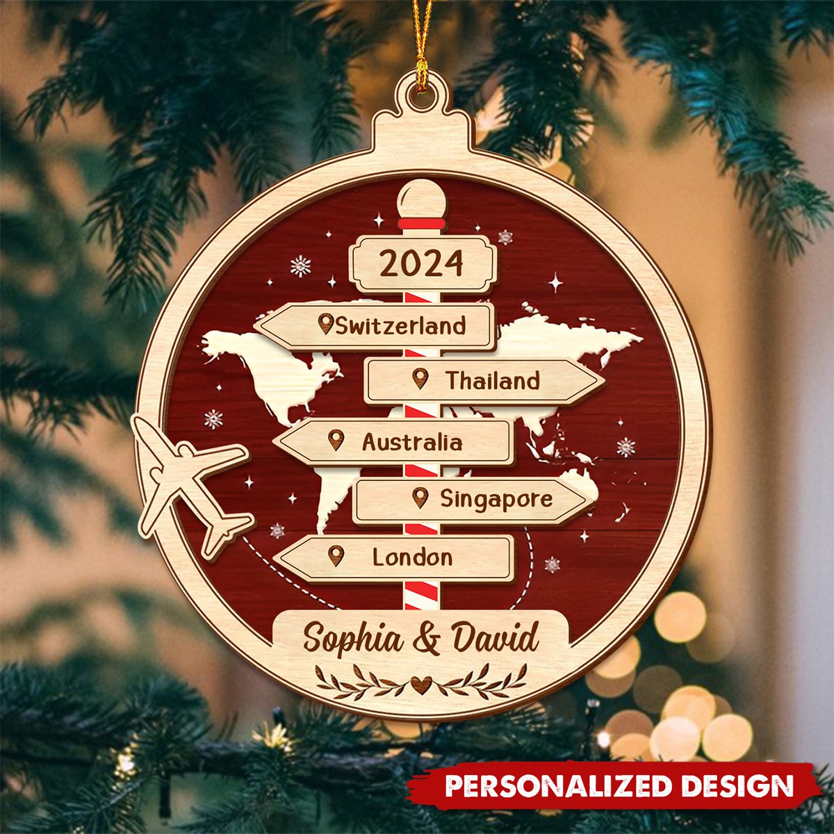 My Memorable And Fun Trips - Travel Personalized Custom Ornament, Christmas Gifts