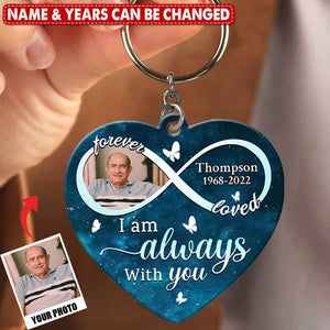 Personalized Upload Photo I Am Always With You Memorial Acrylic Keychain