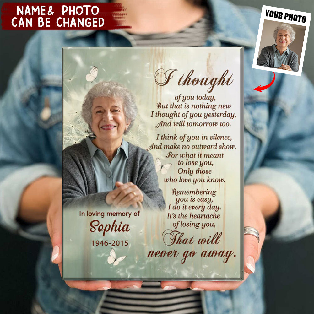 Personalized Family Loss I Thought Of You Today Memorial Poster - HAPPARY