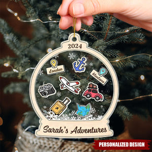 My Memorable And Fun Trips - Travel Personalized Custom Ornament