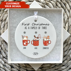 Personalized Christmas Cup Ceramic Ornaments,Cup Christmas Ornament