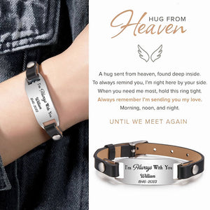 Hug From Heaven Memorial Personalized Engraved Bracelet