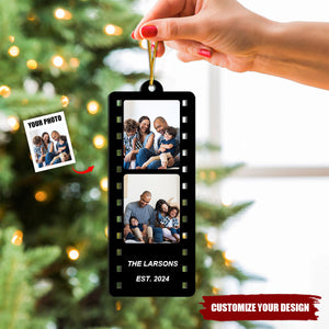 Personalised Photo Reel Christmas Tree Decoration Ornament