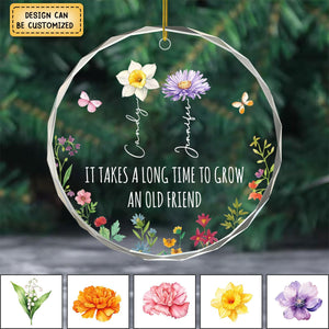 Personalized Best Friends Christmas Ornament, It Takes A Long Time To Grow An Old Friend