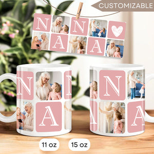 Personalized Family Custom Photo Coffee Mug, Gift For Dad, Mom, Papa, Nana