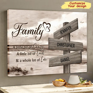 Personalized Family Name Street Beach Sign Landscape Poster