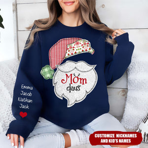 2024 Personalized Mimi Claus Christmas With Grandkid Sweatshirt