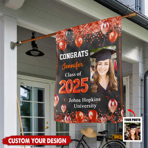 Personalized Garden Flag, Graduation Party Decoration, 2025 Grad Gift