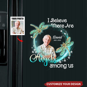 Dragonfly Memorial, I Believe There Are Angles Among Us - Personalized Decal