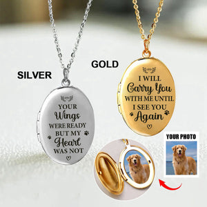 Memorial Personalized Custom Locket Necklace - Sympathy Gift For Pet Owners