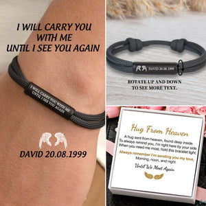 I Will Carry You With Me - Personalized Engraved Memorial Bracelet