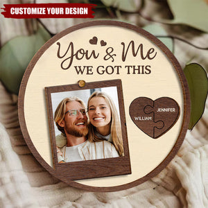 Custom Photo God Knew My Heart Needed You Couples - Personalized 2-Layered Wooden Plaque